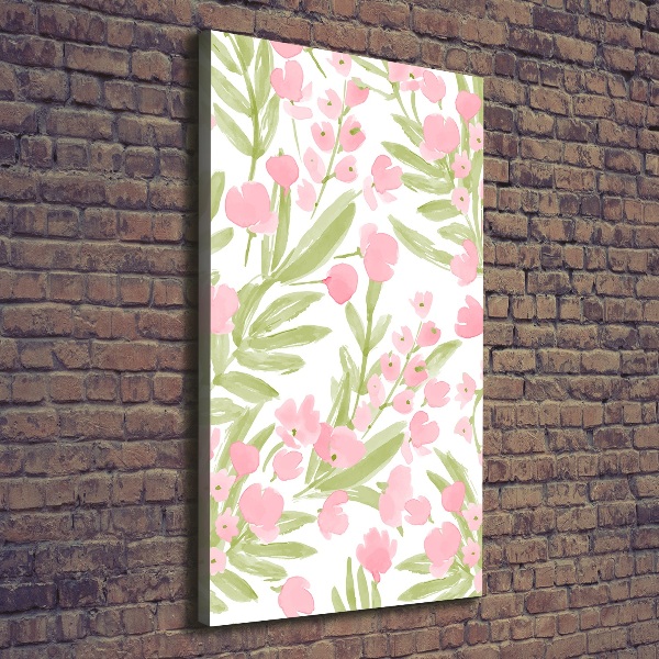 Canvas wall art Pink flowers