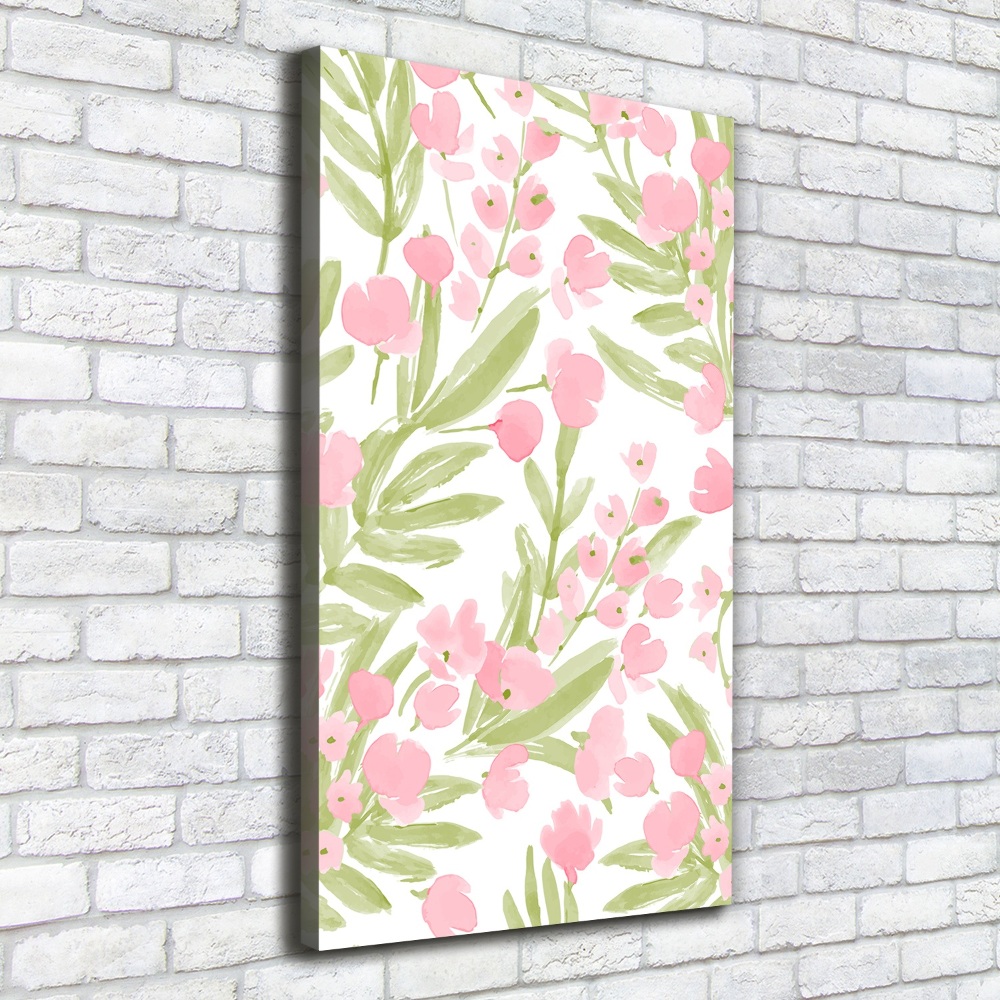 Canvas wall art Pink flowers