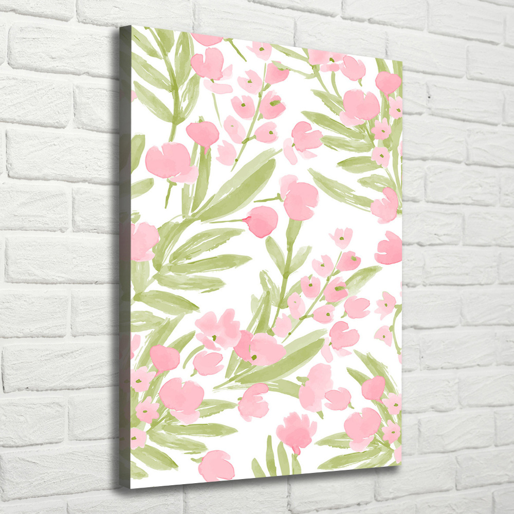 Canvas wall art Pink flowers