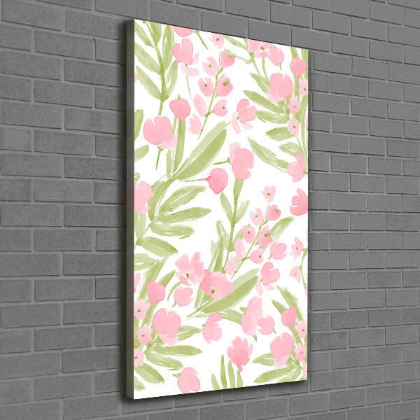 Canvas wall art Pink flowers