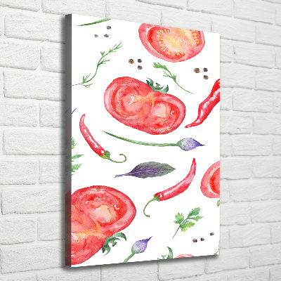 Wall art canvas large Vegetables