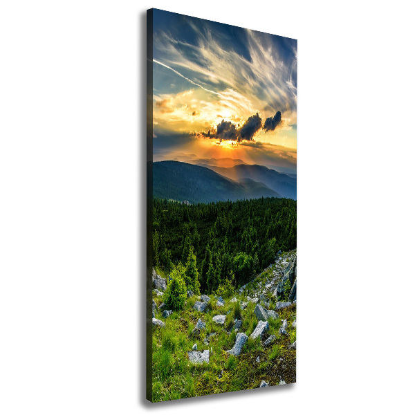 Large canvas wall art Panorama of the mountains