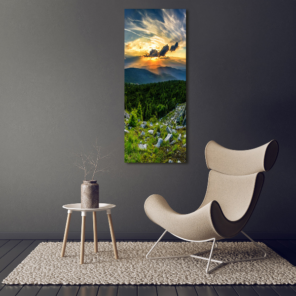 Large canvas wall art Panorama of the mountains