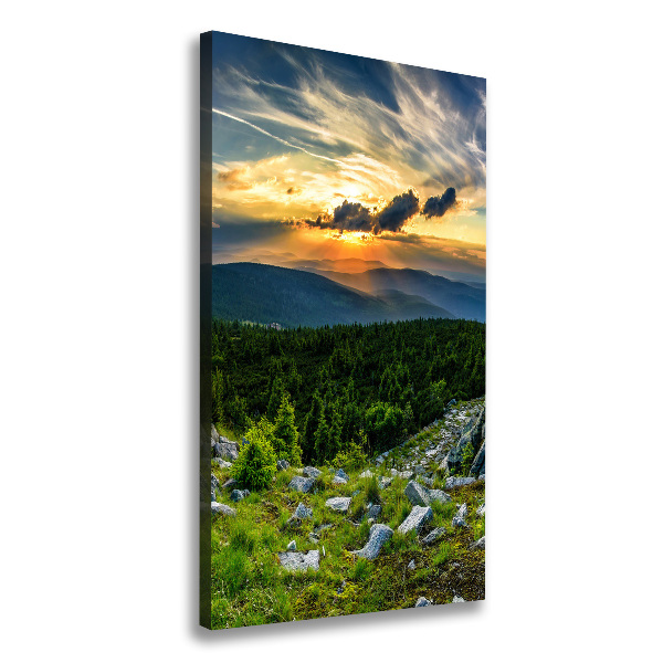 Large canvas wall art Panorama of the mountains