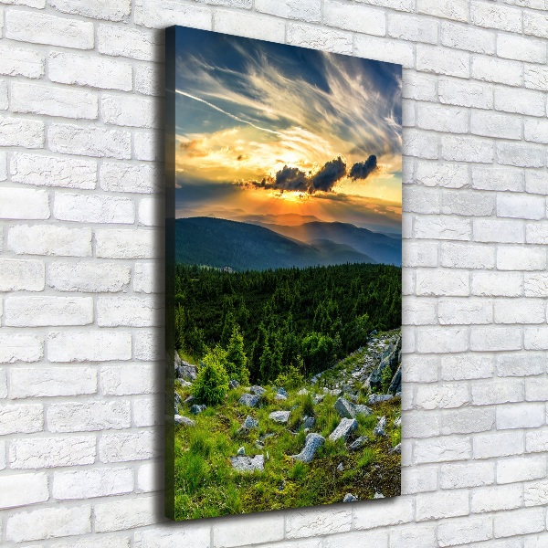 Large canvas wall art Panorama of the mountains