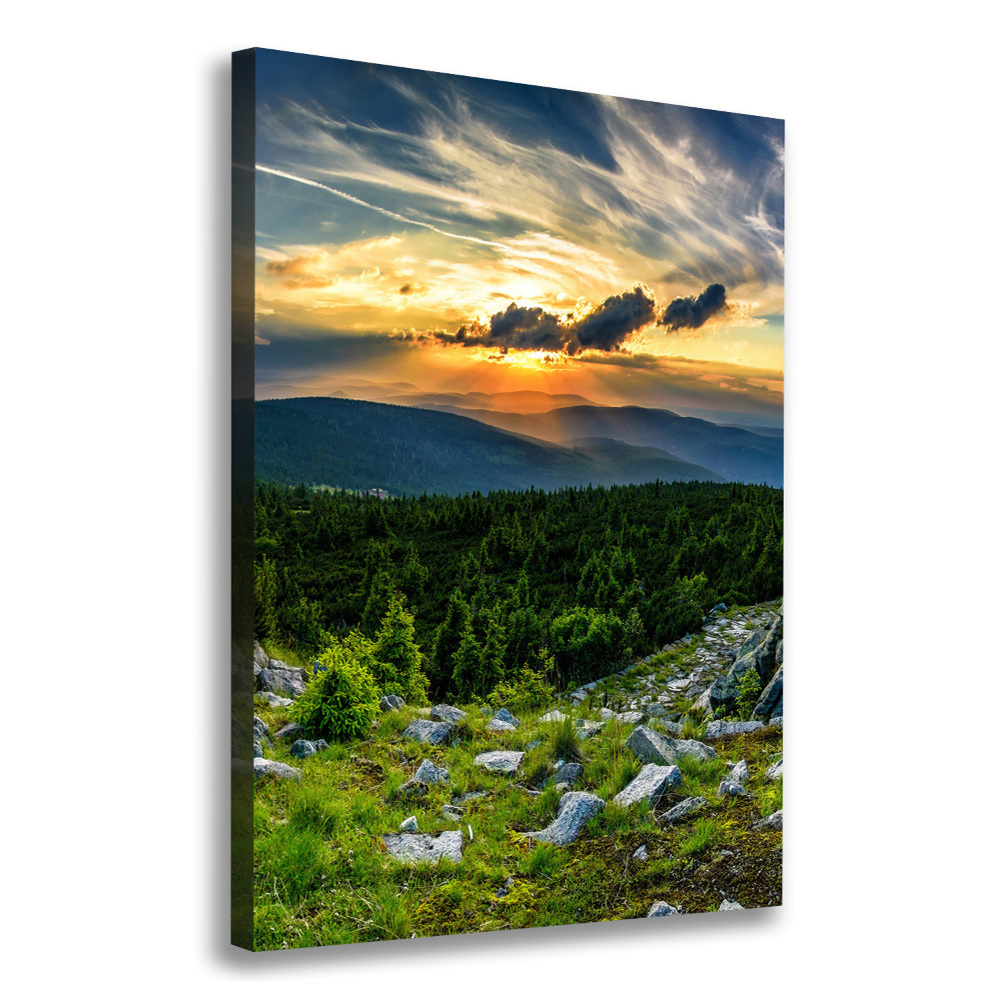 Large canvas wall art Panorama of the mountains