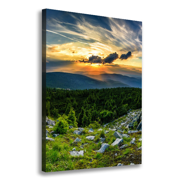 Large canvas wall art Panorama of the mountains