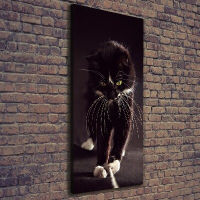 Large canvas wall art Black cat