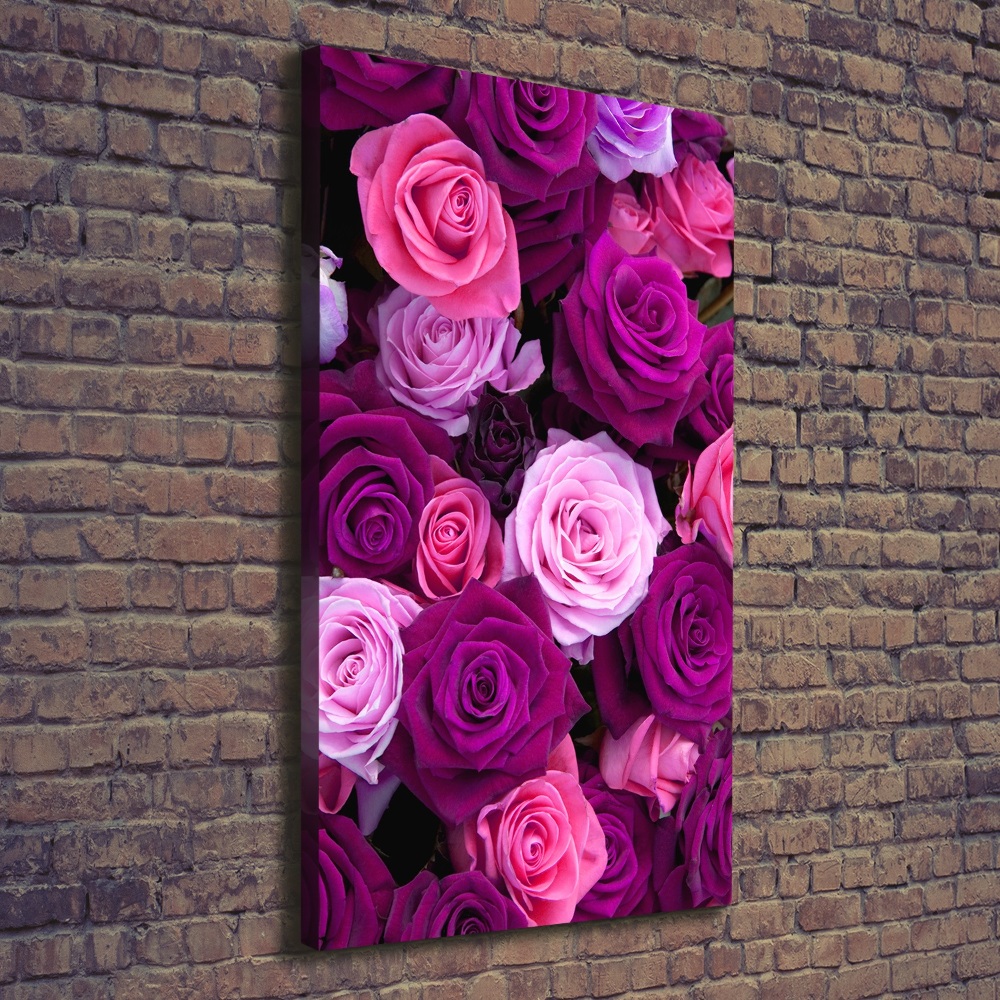 Canvas wall art Pink roses