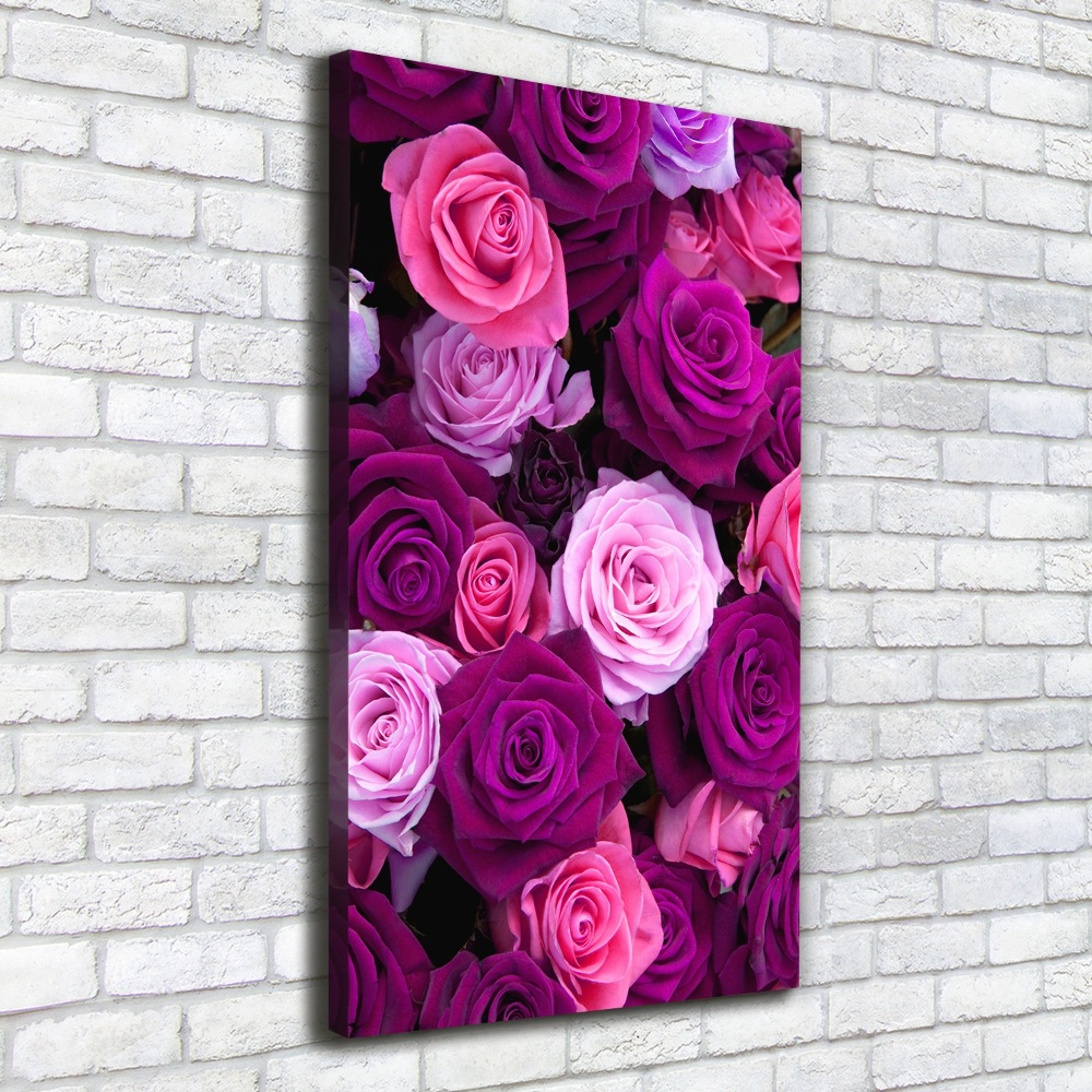 Canvas wall art Pink roses