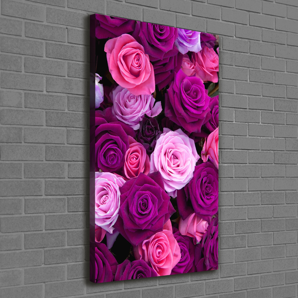 Canvas wall art Pink roses