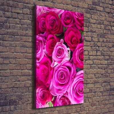 Canvas wall art Pink roses