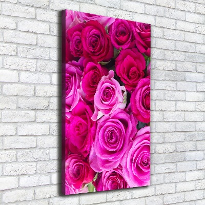 Canvas wall art Pink roses