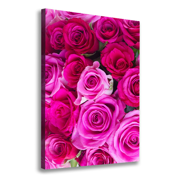 Canvas wall art Pink roses