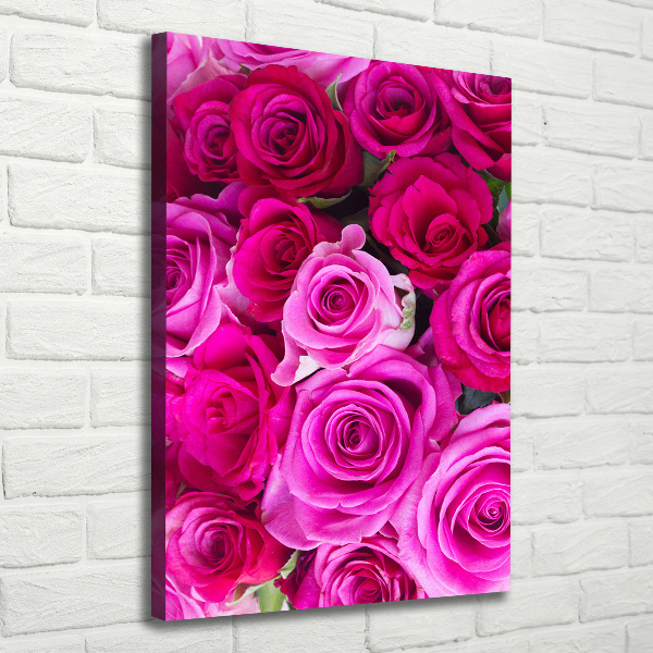 Canvas wall art Pink roses