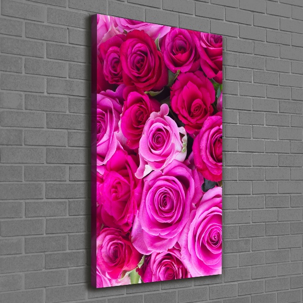 Canvas wall art Pink roses