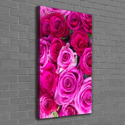 Canvas wall art Pink roses