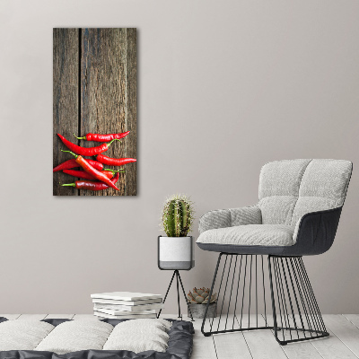 Canvas wall art Chilli peppers