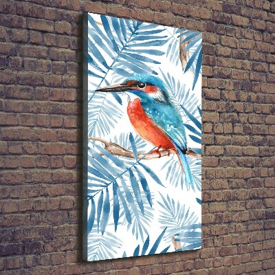 Wall canvas art Birds and leaves