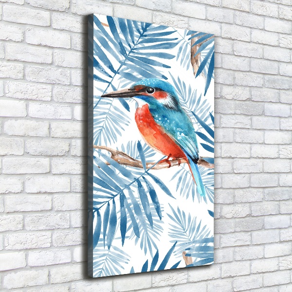 Wall canvas art Birds and leaves