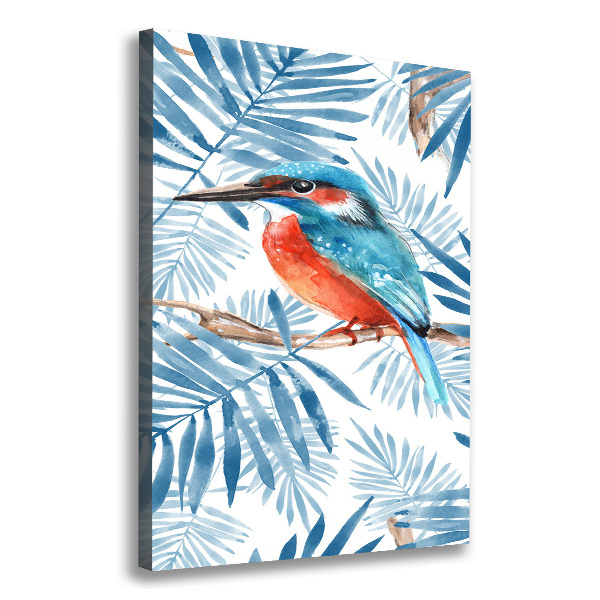 Wall canvas art Birds and leaves