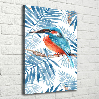 Wall canvas art Birds and leaves