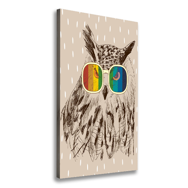 Wall canvas art Owls with glasses