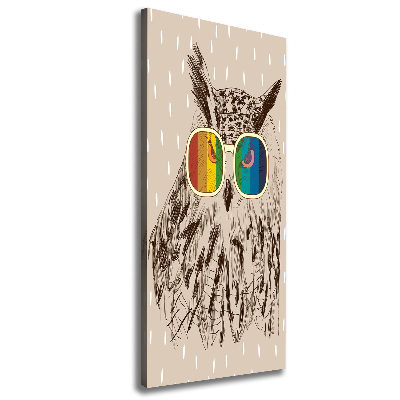 Wall canvas art Owls with glasses