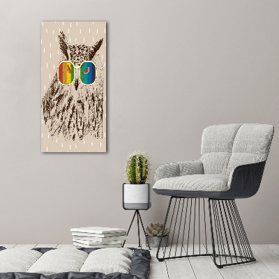 Wall canvas art Owls with glasses