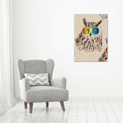 Wall canvas art Owls with glasses