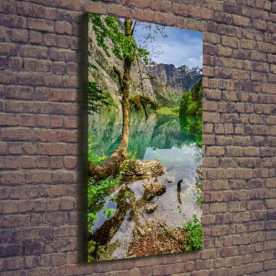 Canvas wall art Lake in the mountains