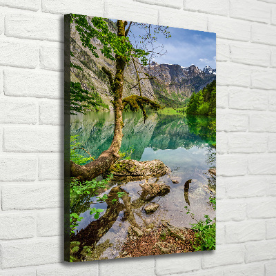 Canvas wall art Lake in the mountains