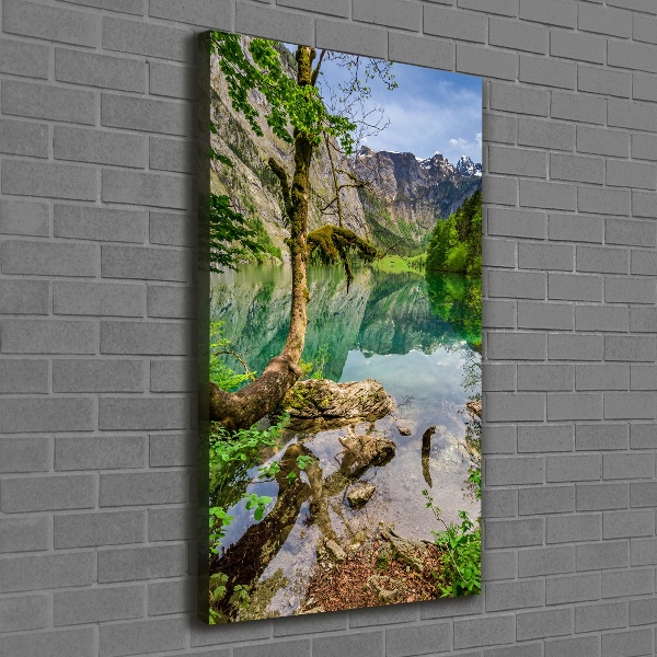 Canvas wall art Lake in the mountains