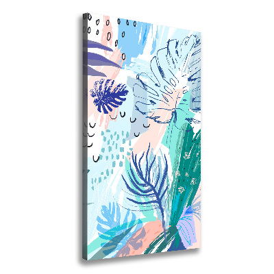 Canvas wall art Tropical leaves