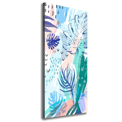 Canvas wall art Tropical leaves