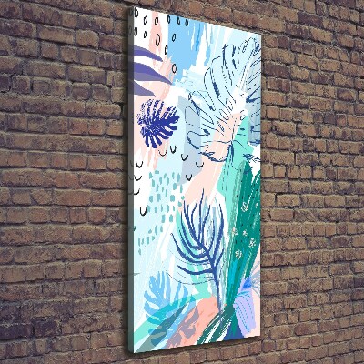 Canvas wall art Tropical leaves