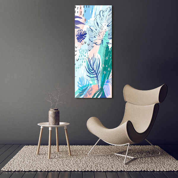 Canvas wall art Tropical leaves