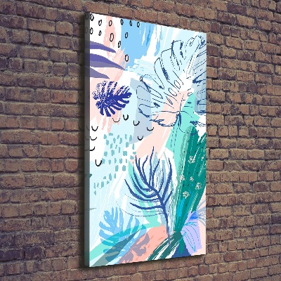 Canvas wall art Tropical leaves