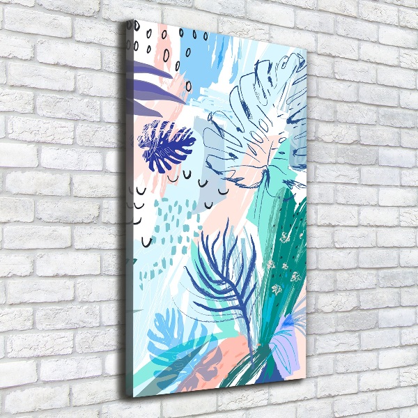 Canvas wall art Tropical leaves