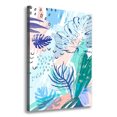 Canvas wall art Tropical leaves