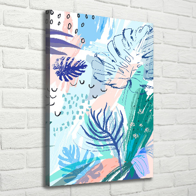 Canvas wall art Tropical leaves