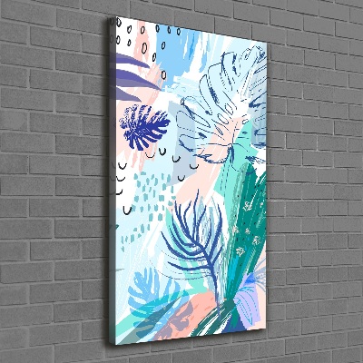 Canvas wall art Tropical leaves