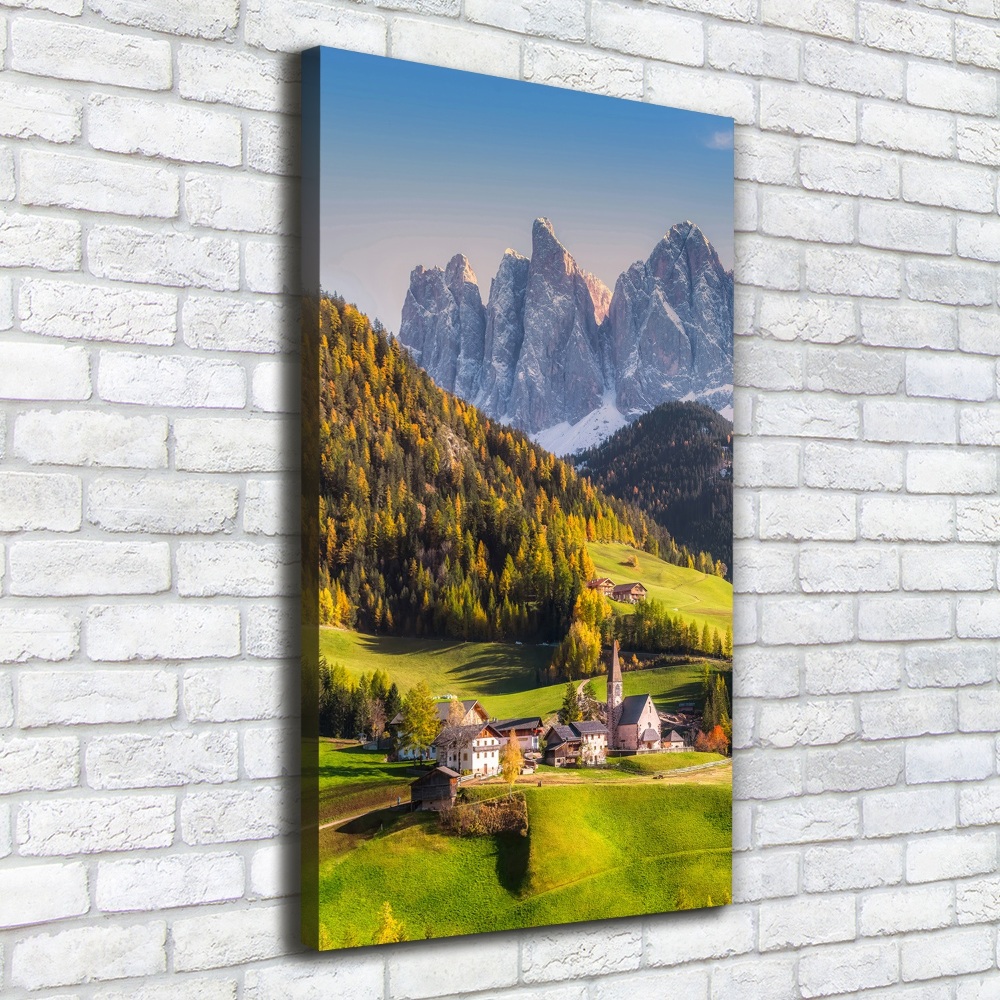 Canvas wall art A town in the mountains