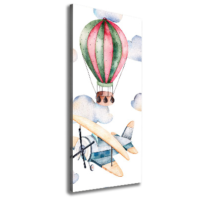 Wall art canvas large Balloons and planes