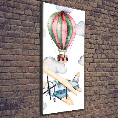 Wall art canvas large Balloons and planes