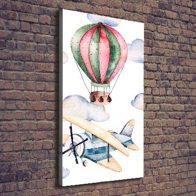 Wall art canvas large Balloons and planes