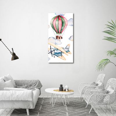 Wall art canvas large Balloons and planes