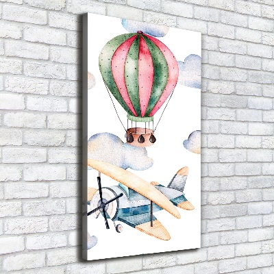 Wall art canvas large Balloons and planes