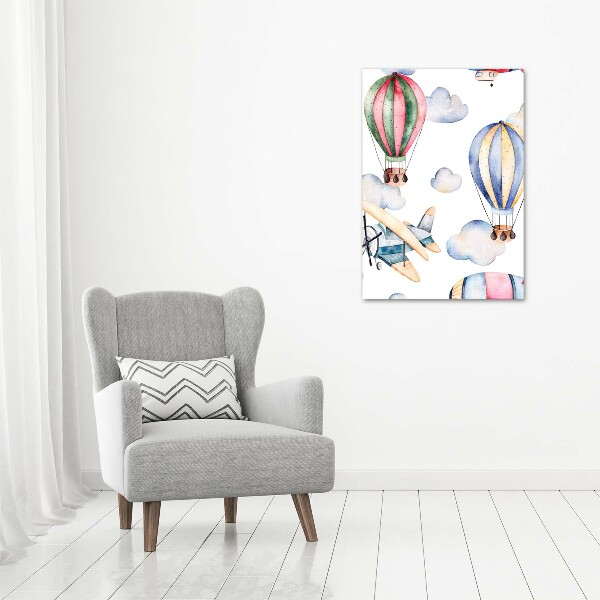 Wall art canvas large Balloons and planes