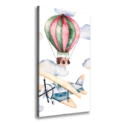 Wall art canvas large Balloons and planes